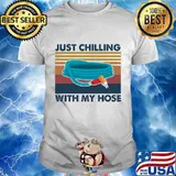 Just chilling with my hose vintage retro shirt