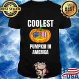 Kids Coolest Pumpkin In America Halloween Boys Girls Shirt