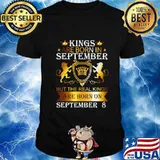 Kings Are Born On September 8th Birthday Bday Men Boy Gift T-Shirt