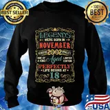 Legends Were Born In November 2002 18th Birthday Gifts T-Shirt Sweater