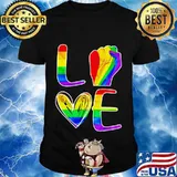 Lgbt love black lives matter rainbow shirt