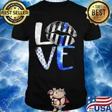 Lips love back the blue american flag shirt