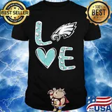 Love philadelphia eagles football logo shirt