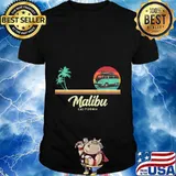 Malibu California Surf Beach Hippie Van Surfer Pullover shirt
