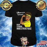 Mama of a Warrior Indestructible Childhood Cancer Awareness T-Shirt