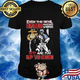 Marine corps even the devil on my shoulder sometimes whispers wtf are you up to now shirt
