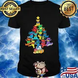 Merry christmas tree bears color shirt