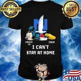 Mickey mouse eagle initial n i can't stay at home covid-19 2020 shirt