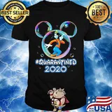 Mickey mouse goofy wear mask quarantined 2020 shirt