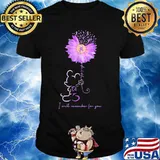 Mickey mouse holding sunflower i will remember for you cancer awareness shirt