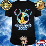 Mickey mouse pluto wear mask quarantined 2020 shirt