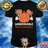 Mickey mouse pumpkin unbreakable multiple sclerosis awareness shirt