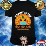 Mommy Shark Boo Boo Shirt Pumpkin Halloween Mother Gift T-Shirt