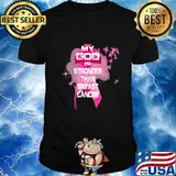 My god is stronger than breast cancer awareness shirt