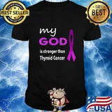 my god is stronger than Thyroid Cancer awareness survivor T-Shirt