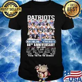 New england patriots 60th anniversary 1960 2020 thank for the memories signatures shirt