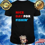Nice Day for Fishin Funny Viva La Dirt League VLDL T-Shirt
