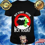 Not today satan not today moon blood woman halloween shirt