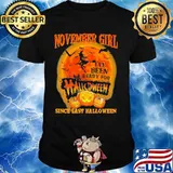 November girl i've been ready for halloween since last halloween moon shirt