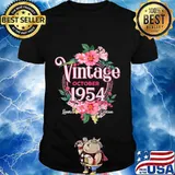 October 1954 Birthday Gift 66th Flowers Limited Edition T-Shirt