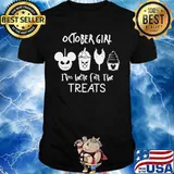 October girl i'm here for the treats halloween shirt