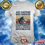 OFFICIAL JUST ANOTHER BEER DRINKER WITH A FISHING PROBLEM VINTAGE RETRO SHIRT