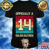 Officially A Quaranteen Teen 14 Birthday In Quarantine Funny T-Shirt