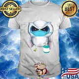 Owl Face Costume wearing a Face Mask Halloween T-Shirt