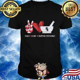 Peace love dispense medicines heart red shirt