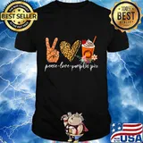 Peace Love Pumpkin Spice Fall Halloween Thanksgiving Gift T-Shirt
