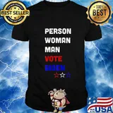Person Woman Man Vote Biden Funny 2020 Anti Trump T-Shirt