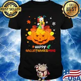 Pluto happy hallothanksmas halloween thanksgiving christmas shirt