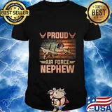 Proud Air Force Nephew T-Shirt Veterans Day T-Shirt
