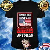 Proud Son of A Vietnam Veteran, Flag, Military Veteran T-Shirt