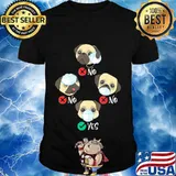 Pug Wear Face Mask Right Social Distance Funny Dog Lover T-Shirt