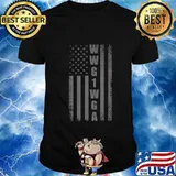 QAnon Shirt WWG1WGA US Flag Retro Q Anon T-Shirt