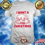 Quarantine Christmas Hippo Hippopotamus Retro Christmas Gift T-Shirt