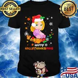 Rapunzel happy hallothanksmas halloween thanksgiving christmas shirt