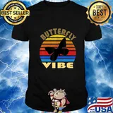 Retro vibe sunset butterfly t-shirt T-Shirt