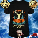 Retro Vintage Camp Quarantine Funny Social Distancing Gift T-Shirt