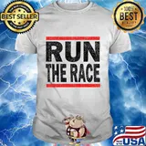 Run The Race Rap Group Christian Parody Black Font T-Shirt