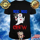 scary Halloween Boo Crew Nurse Ghost for Nursing T-Shirt