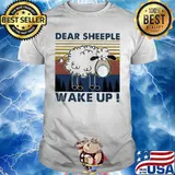 Sheep dear sheeple wake up vintage retro shirt