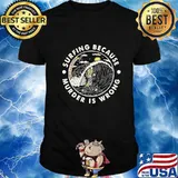 Skeleton surfing because murder is wrong vintage shirt