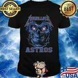 Skull metallica houston astros shirt