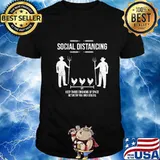 Social Distancing Three Chickens Of Space Farmer Life T-Shirt