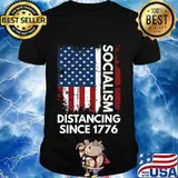 Socialism Distancing Since 1776 Funny Anti Socialism Premium T-Shirt