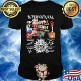 Supernatural movie characters signatures shirt