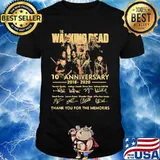 The walking dead 10th anniversary 2010 2020 thank for the memories signatures shirt