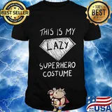 This is My Lazy Superhero Costume Outfit Funny Halloween shirt